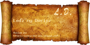 Leány Dorisz névjegykártya